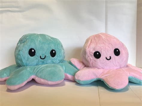 TikTok Rare Reversible Octopus Plush - Building Blocks