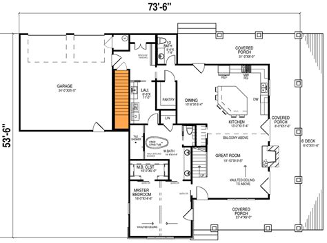 Square Foot Bed Rustic House Plan With Car Attached Garage