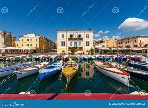 Small Port Of The Bardolino Village On Lake Garda Lago Di Garda