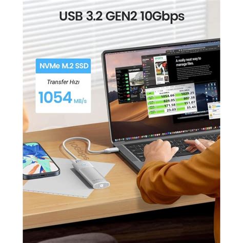 Orico Usb Gen Gbps Type C M Nvme Ssd Disk Kutusu Al Minyum Beyaz