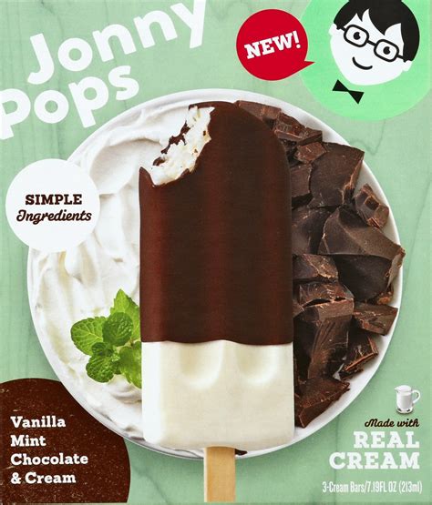 Jonny Pops Vanilla Mint Chocolate And Cream Ice Cream Bars 7 19 Oz Shipt