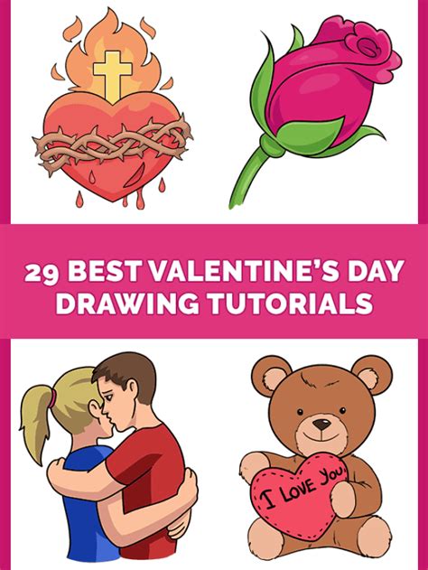 Easy Valentine S Day Drawing Tutorials Easy Drawing Guides