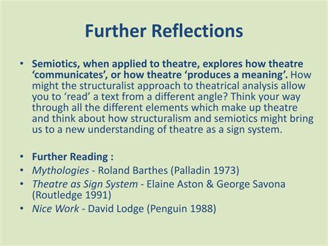 Ppt Theatre Theory Week Structuralism Semiotics Powerpoint