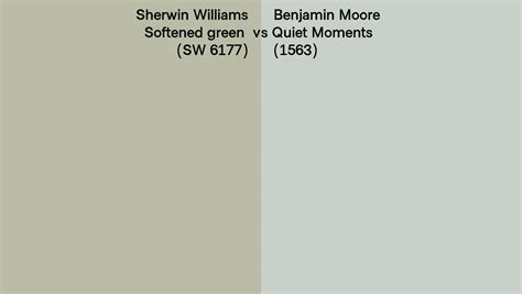 Sherwin Williams Softened Green Sw 6177 Vs Benjamin Moore Quiet