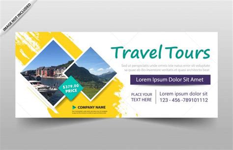 A Yellow And Green Travel Tour Ticket With Photos On The Front And An