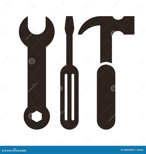 Wrench Screwdriver And Hammer Icon Stock Vector Image