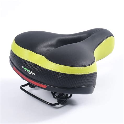 EBIKELING Green Bike Seat Dual Shock Absorbing Soft Comfortable Padded
