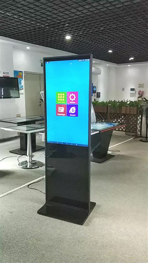 Inch Touchscreen Ad Kiosk Free Standing Led Advertising Display