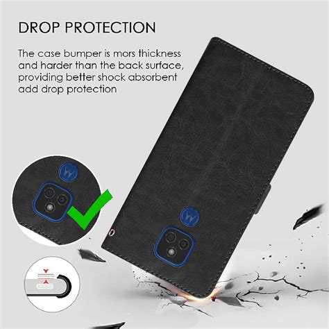 Casotec Premium Leather Kickstand Wallet Flip Case Cover With Magnetic Closure For Motorola Moto