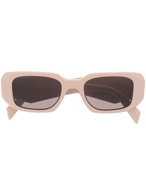 Prada Eyewear Eckige Symbole Sonnenbrille Nude Farfetch De