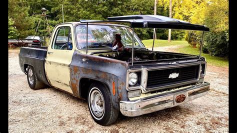 C10 Fiberglass Hood Install Youtube