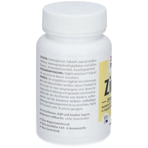 ZeinPharma Zink Chelat 25 Mg 120 St Shop Apotheke At