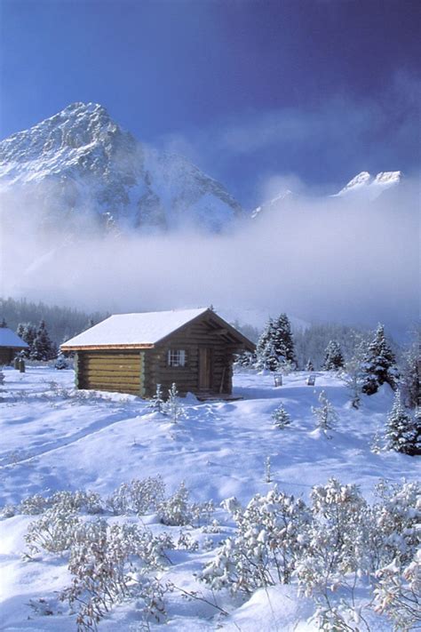 Winter Mountain Cabin Wallpaper - WallpaperSafari