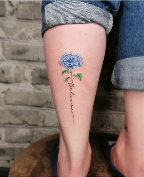 20 Attractive Hydrangea Tattoo Designs Hydrangea Tattoo Tattoo