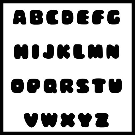 Free Printable Bubble Letters For Posters Printable Word Searches