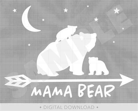 Mama Bear Svg Mama Svg Momma Bear Svg Mommy Svg Mothers - Etsy