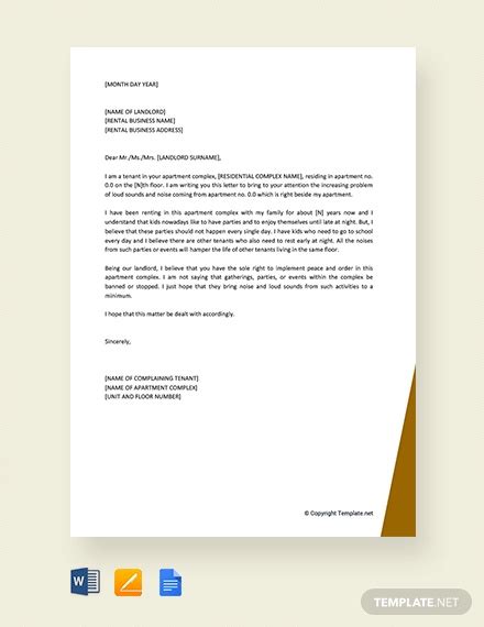 16 Noise Complaint Letter Templates Pdf Doc Free And Premium Templates