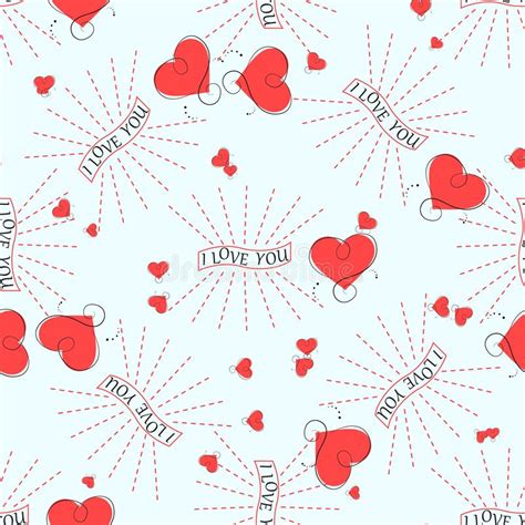 Heart Seamless Pattern Colorful Hearts Packaging Design For Gift Wrap