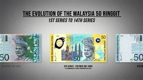 The Evolution Of The Malaysia 50 Ringgit Rm50 1st To 14th Series