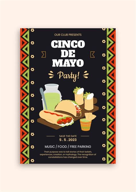 Cinco De Mayo Party Flyer Templates Word