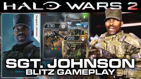 Halo Wars 2 Sergeant Johnson DLC Leader Gameplay Reveal Blitz YouTube