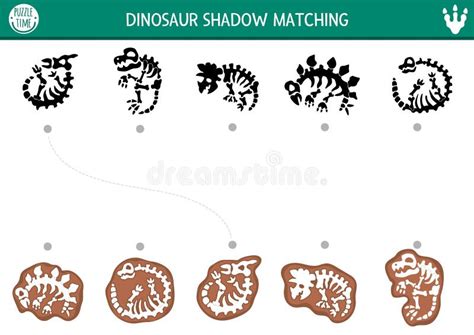 Atividade De Comparação De Sombras De Dinossauros Ossos Fósseis