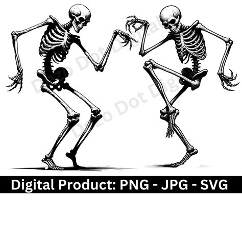 Dancing Skeleton SVG File, Digital Skeleton PNG, Digital JPG File ...