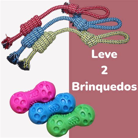 Kit Dois Brinquedos Brinquedinhos Pet Para Cachorro Cachorrinho