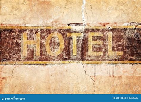 Old Vintage Hotel Sign Stock Photo Image Of Painted 56013048