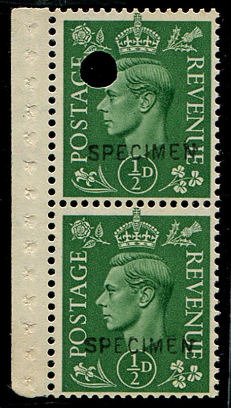 D Sg Upright Wmk Ovpt Specimen Type Embassy Philatelists