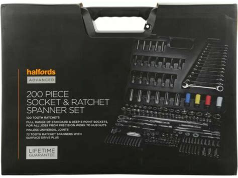 Halfords Advanced Socket And Ratchet Spanner Set 200 Pc 735757 For