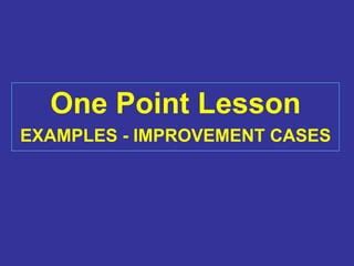 One Point Lessons Part Ppt Opl Tpm Jh Ppt