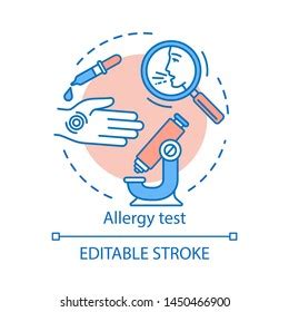 Allergy Test Concept Icon Allergic Reaction Stock Vector Royalty Free