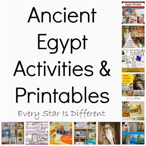 Ancient Egypt Printables And Activities Klp Linky Every Star Is Different