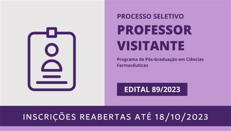 Processo Seletivo De Professor A Visitante E Professor A Visitante