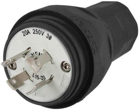 Watertight Devices Twist Lock Plug 20A 125V AC Pole 55 OFF