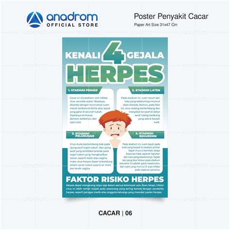 Jual Poster Seputar Penyakit Cacar And Herpes Poster Promosi Kesehatan