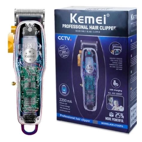 Maquina Corta Cabelo Kemei Pg Relevo D Transparente Shopee Brasil