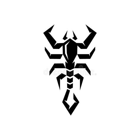 Edgy Scorpion Logo Line Abstract Zodiac Sign Sharp Scorpio Tribal