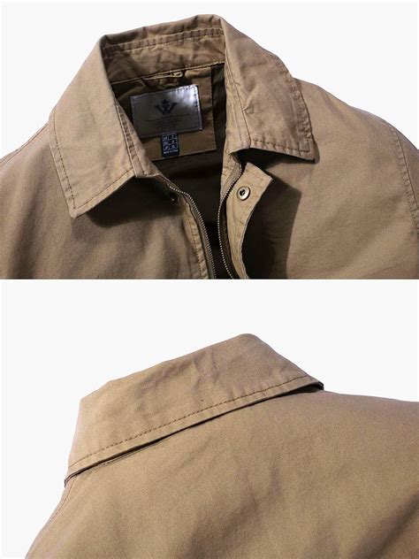 Wenven Men S Lightweight Military Cotton Jacket Casual Spring Lapel