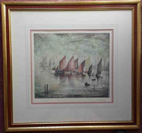 L.S.Lowry, Lowry, print, signed, sailing boats, signed print, fine art