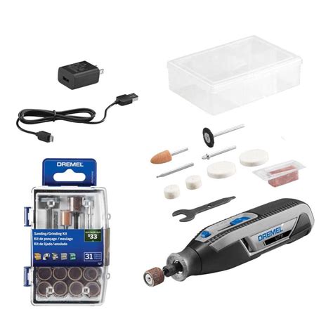 Dremel Lite 4V Variable Speed Cordless USB Rotary Tool Kit With 31pc