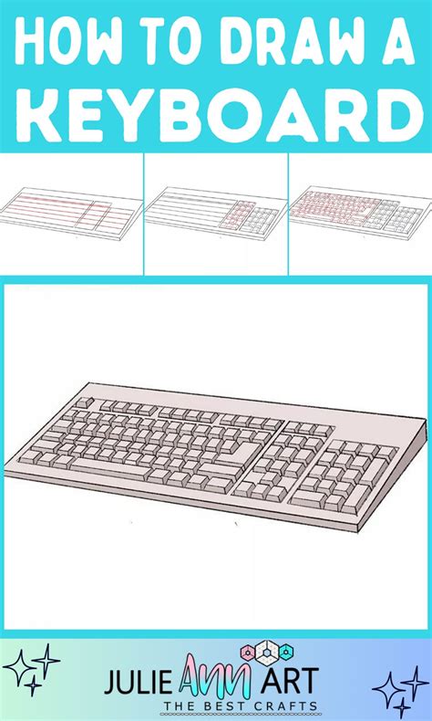 8 Easy Keyboard Drawing Ideas-How To Draw A Keyboard - Julie Ann Art