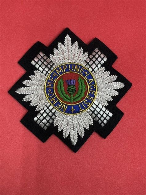 The Scots Guards Blazer Badge The Scottish Guards Hand Embroidered