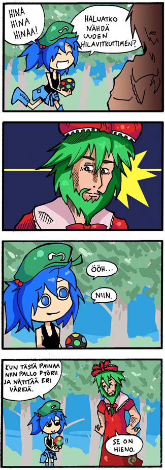 The Big Imageboard Tbib 1girl 4koma Alternate Hairstyle Beard Blue Hair Closed Eyes