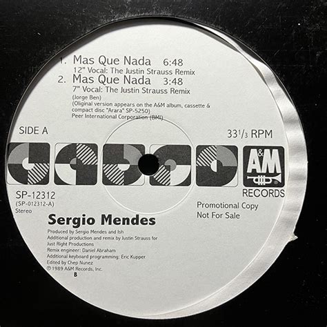 Yahoo オークション Sergio Mendes Mas Que Nada A M Records SP