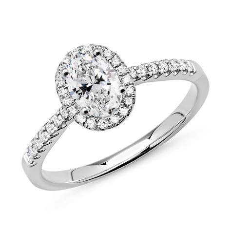 Brilladia Halo Ring Aus Er Wei Gold Mit Diamanten Dr Kw