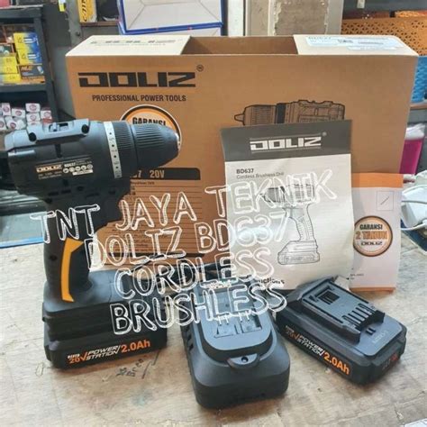 Promo Cordless Drill Brushless Doliz Bd Doliz Bor Baterai Cas Bd