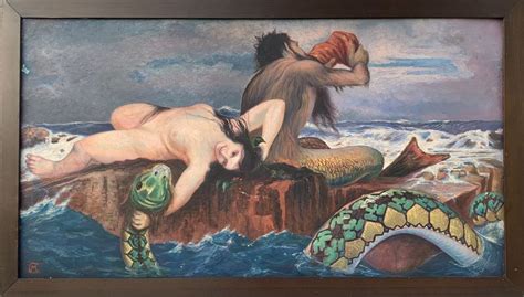 Grosses Gemälde nach Böcklin Monogr Kaufen auf Ricardo