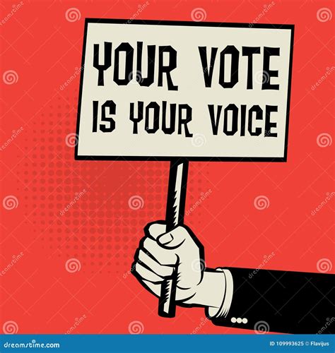 Poster in Hand, Business Concept Text Your Vote is Your Voice Stock ...